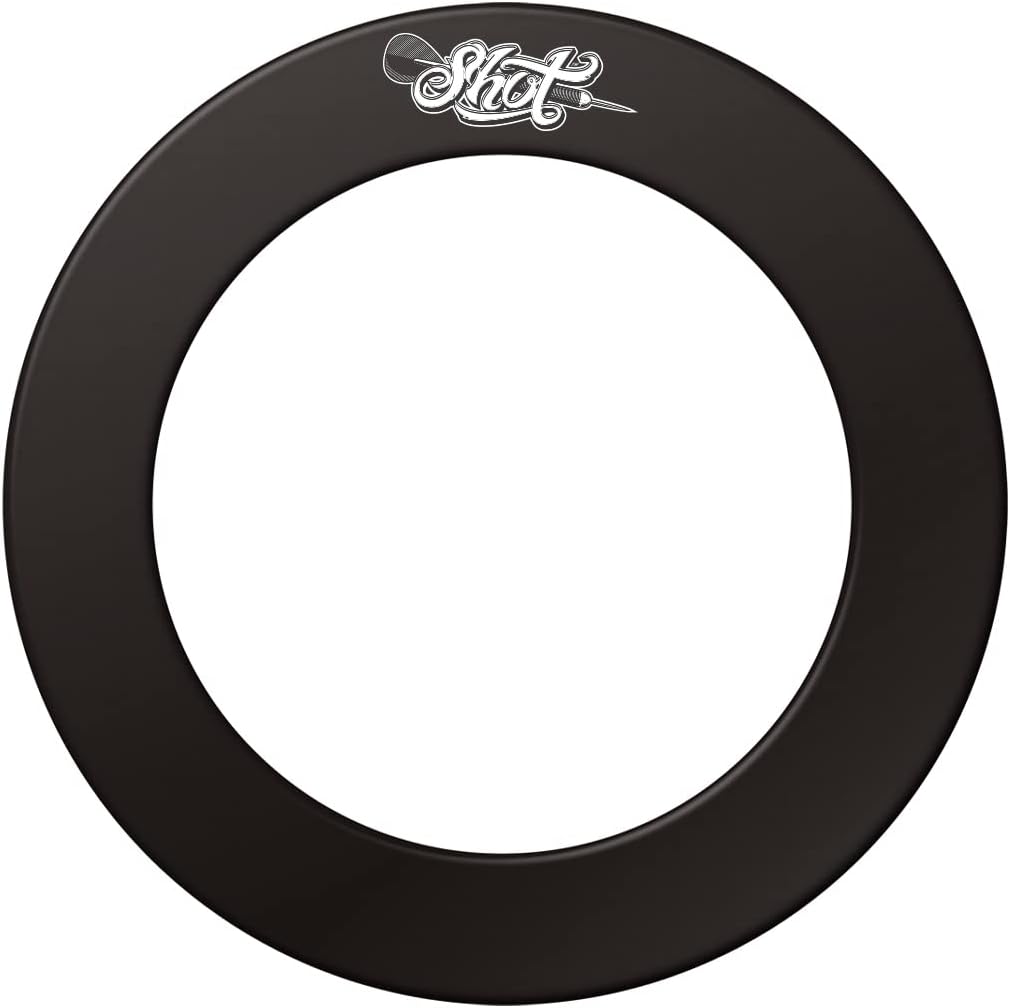 Shot Darts One Piece Wall Protector Dartboard Surround - Black